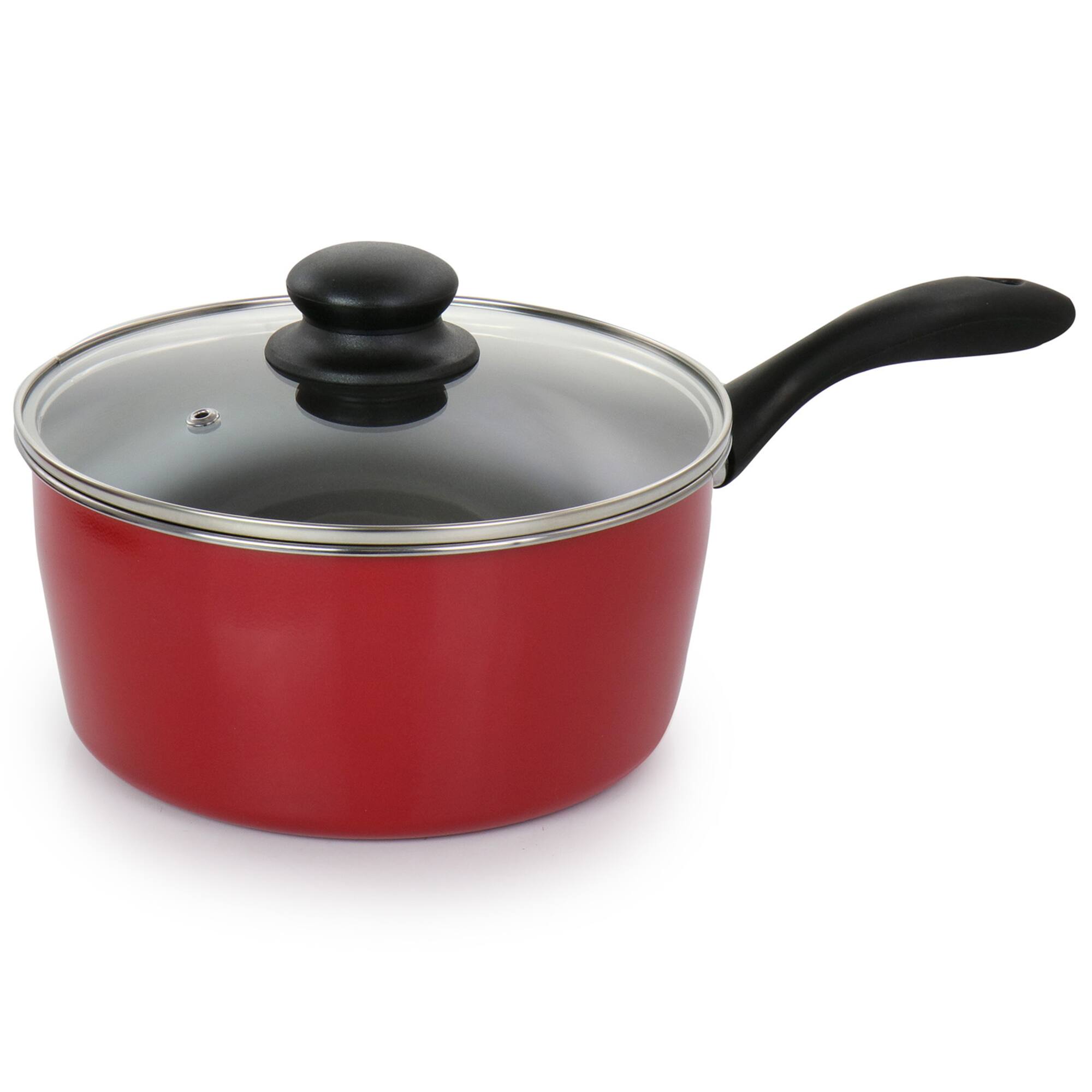 Gibson Home® Armada 7-Piece Red Nonstick Carbon Steel Cookware Set